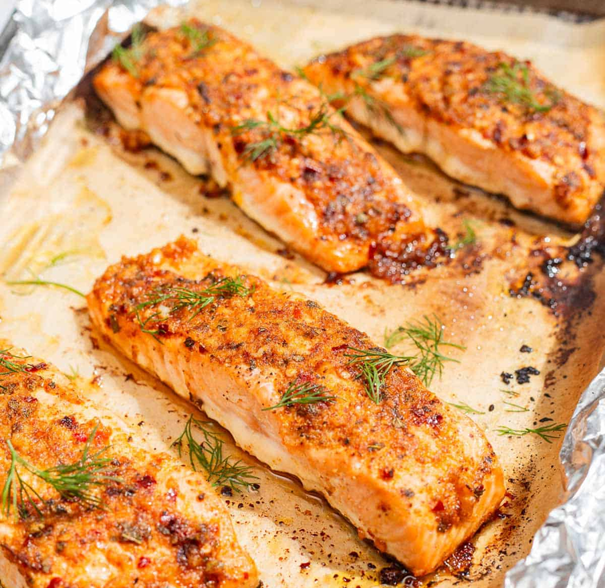 Roasted salmon